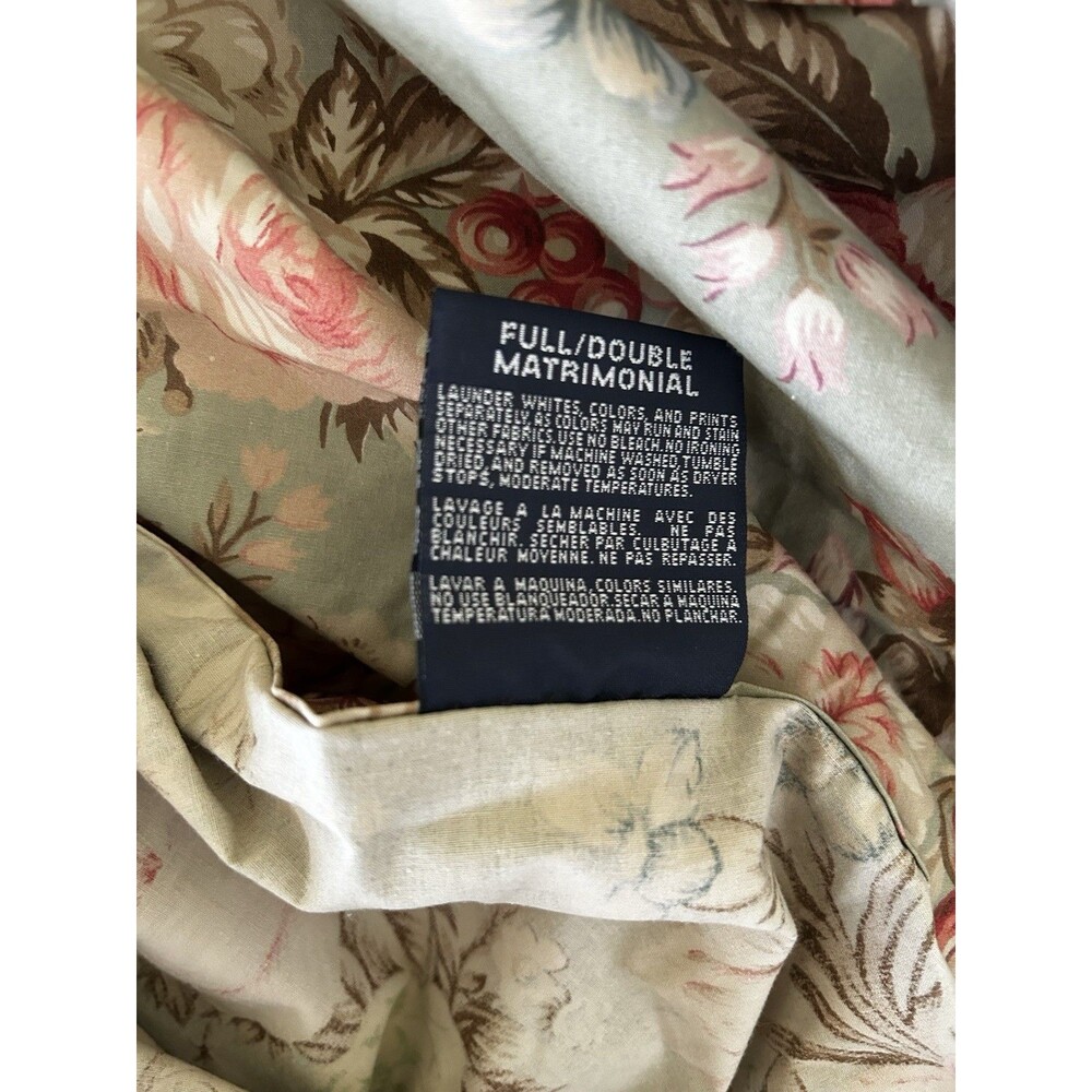 Ralph Lauren Charlotte Full Comforter 4 Piece Set Dust Ruffle 2 Shams Sage Green - Picture 7 of 13